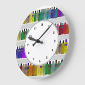 Regenboogzeep Flessen kleurrijke badkamerklok Grote Klok (Hoek)
