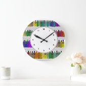 Regenboogzeep Flessen kleurrijke badkamerklok Grote Klok (Huis)