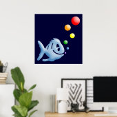 regenboogzeepbellen poster (Thuiskantoor)