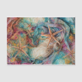 Regenboogzeesterren, fantasievolle zeesterren in k tissuepapier