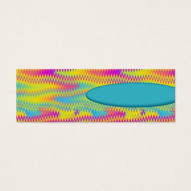 regenboogzigzag mini visitekaartjes (Voorkant)