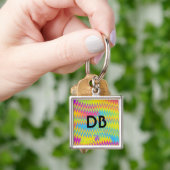 regenboogzigzag sleutelhanger (Hand)