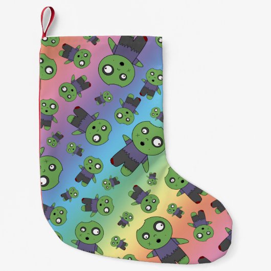 Regenboogzombies Kleine Kerstsok (Voorkant)