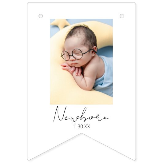 Regenboogzon 1ste verjaardag 12 maanden foto banne vlaggetjes (Tweede vlag)