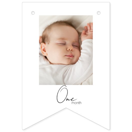 Regenboogzon 1ste verjaardag 12 maanden foto banne vlaggetjes (Derde vlag)