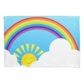 Regenboogzon en wolken kussensloop (Voorkant)