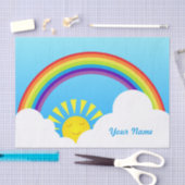 Regenboogzon en wolken tissuepapier (Craft)