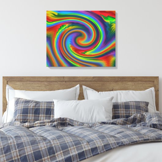 Regenboogzonlaag Canvas Afdruk (Insitu (Slaapkamer))