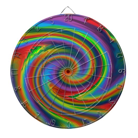 Regenboogzonlaag Dartbord (Voorkant)