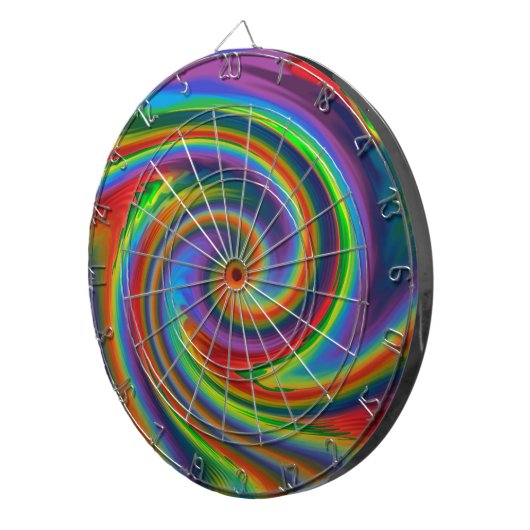Regenboogzonlaag Dartbord (Voorkant Rechts)
