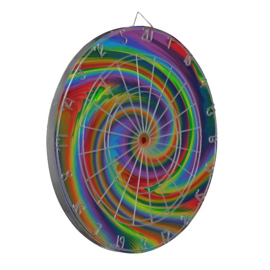 Regenboogzonlaag Dartbord (Voorkant Links)