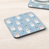 Regenboogzonnebrillen Llama Pattern Bier Onderzetter (Linkerzijde)
