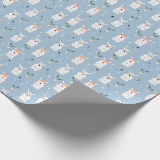 Regenboogzonnebrillen Llama Pattern Cadeaupapier (Hoek)