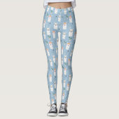 Regenboogzonnebrillen Llama Pattern Leggings (Voorkant)