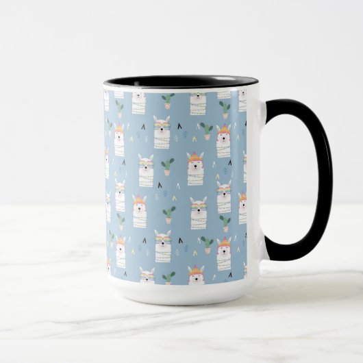 Regenboogzonnebrillen Llama Pattern Mok (Rechts)