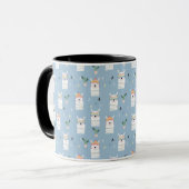 Regenboogzonnebrillen Llama Pattern Mok (Voorkant links)