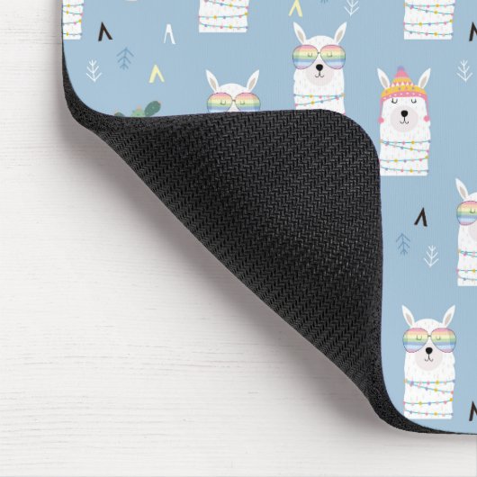 Regenboogzonnebrillen Llama Pattern Muismat (Hoek)