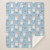 Regenboogzonnebrillen Llama Pattern Sherpa Deken (Voorkant)