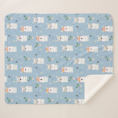 Regenboogzonnebrillen Llama Pattern Sherpa Deken (Voorkant (horizontaal))