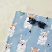 Regenboogzonnebrillen Llama Pattern Strandlaken (In situ)