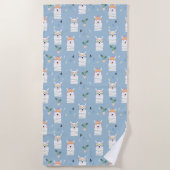 Regenboogzonnebrillen Llama Pattern Strandlaken (Voorkant)