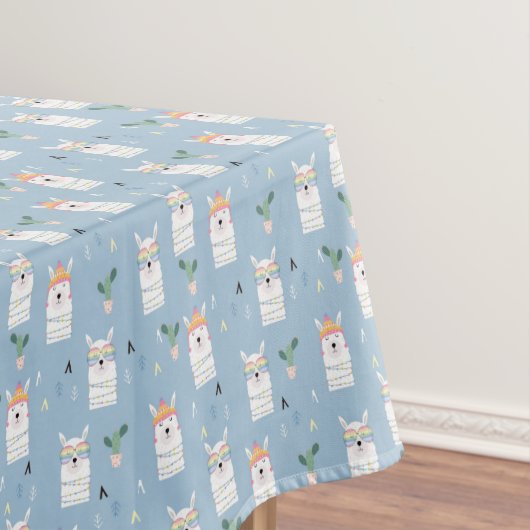 Regenboogzonnebrillen Llama Pattern Tafelkleed (Voorbeeld)