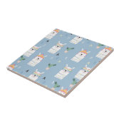 Regenboogzonnebrillen Llama Pattern Tegeltje (Zijkant)