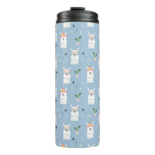 Regenboogzonnebrillen Llama Pattern Thermosbeker