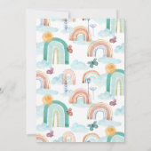 Regenboogzonneschijn Moderne Baby Waterverf Kaart (Achterkant)