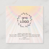 *~* Regenboogzonnestralen Hartelijk dank Informatiekaartje (Achterkant)