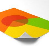 Regenboogzonsondergang boven het Abstracte Bergen  Poster (Hoek)