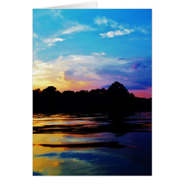 Regenboogzonsonderstel op bergmeer (Voorkant)