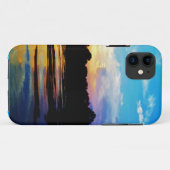 Regenboogzonsonderstel op bergmeer Case-Mate iPhone case (Achterkant (horizontaal))