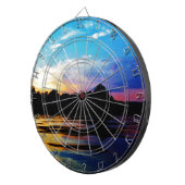 Regenboogzonsonderstel op bergmeer dartbord (Voorkant Rechts)