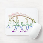 regenboogzwijn muismat (Met muis)