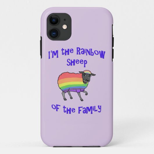 Regenbooschaap van de familie Case-Mate iPhone case (Achterkant)