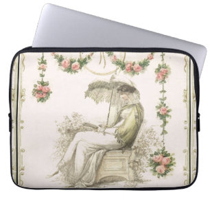 Regenbord voor lezen van vrouwen laptop sleeve