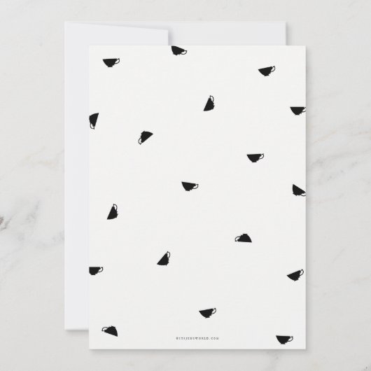 Regency Afternoon Tea Bruids/Trouwdouche Kaart (Achterkant)