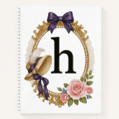 Regency Art Letter H Luxury Monogram Journal Notitieboek (Voorkant)