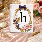 Regency Art Letter H Luxury Monogram Journal Notitieboek