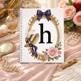 Regency Art Letter H Luxury Monogram Journal Notitieboek