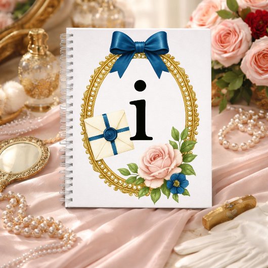 Regency Art Letter I Luxury Monogram Journal Notitieboek