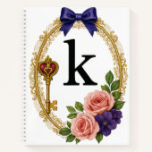 Regency Art Letter K Luxury Monogram Journal Notitieboek (Voorkant)