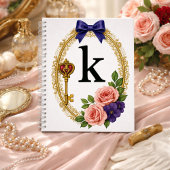 Regency Art Letter K Luxury Monogram Journal Notitieboek