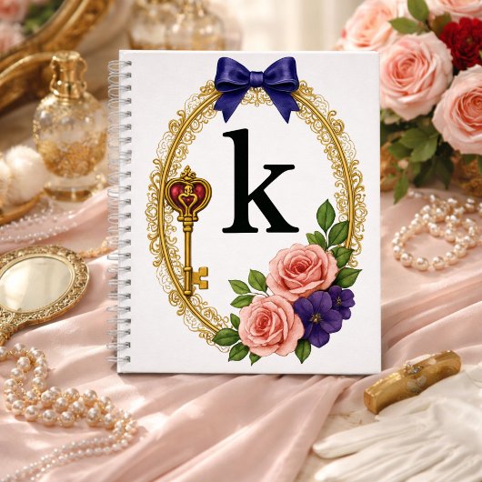 Regency Art Letter K Luxury Monogram Journal Notitieboek