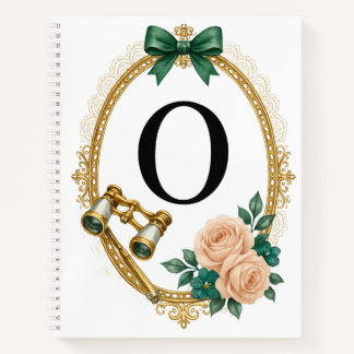 Regency Art Letter O Luxury Monogram Journal Notitieboek