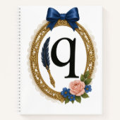 Regency Art Letter Q Luxury Monogram Journal Notitieboek (Voorkant)