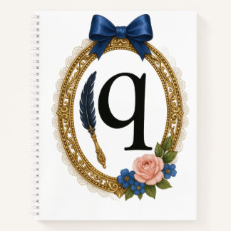 Regency Art Letter Q Luxury Monogram Journal Notitieboek