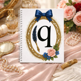 Regency Art Letter Q Luxury Monogram Journal Notitieboek