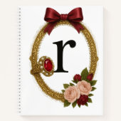 Regency Art Letter R Luxury Monogram Journal Notitieboek (Voorkant)